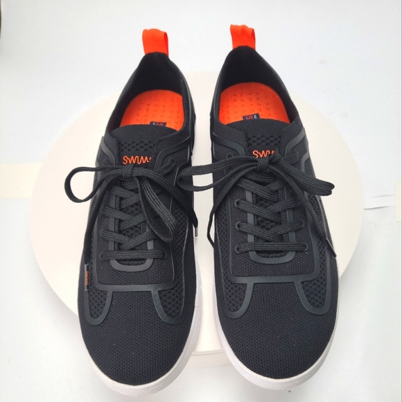 Men's Swims lace up black sneakers - Picture 2 of 10